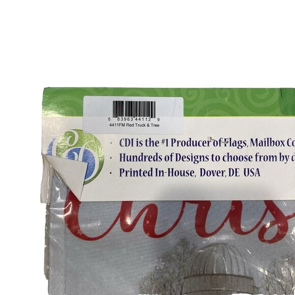 Farmhouse Christmas Garden Flag Holiday Party Banner Farm Truck Winter Decor New - Picture 5 of 5